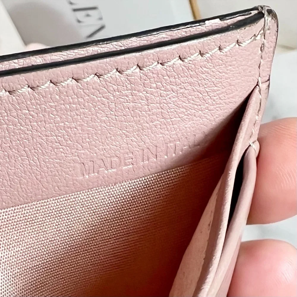 Valentino Garavani Blush Pink Rockstud Card Holder